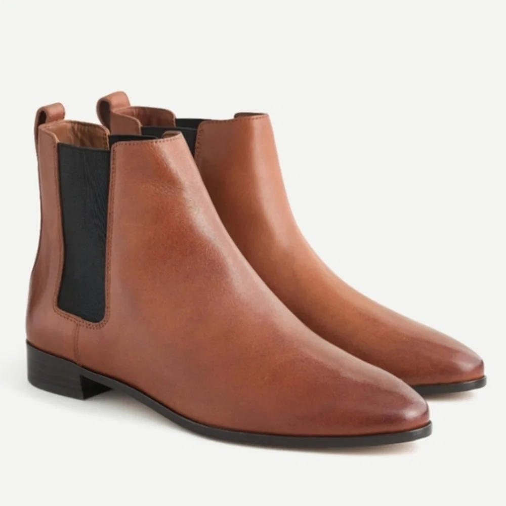 J.Crew Pull-on Leather Chelsea Boots New Size 5.5 NEW